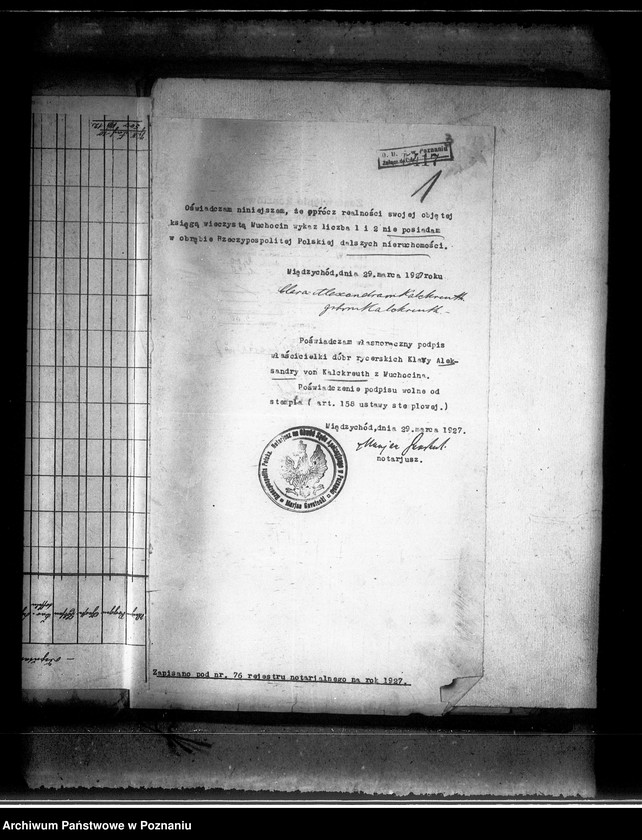 Obraz 5 z jednostki "Wyłączenie z art.. 4/5 ustawy o wykonaniu reformy rolnej z majątku Muchocin powiatu międzychodzkiego"