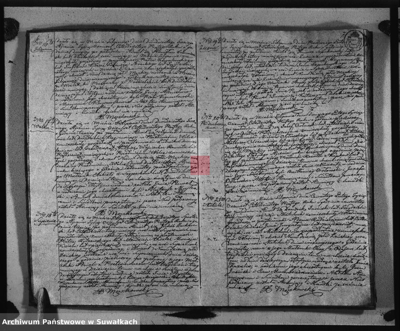 image.from.unit.number "Duplikat Urodzonych, Zaślubionych i Zejscia Parafii Filipowskiej za rok 1845"