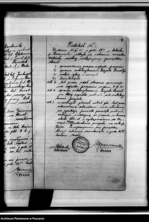 Obraz 16 z jednostki "Protokolarz i wykaz członków"