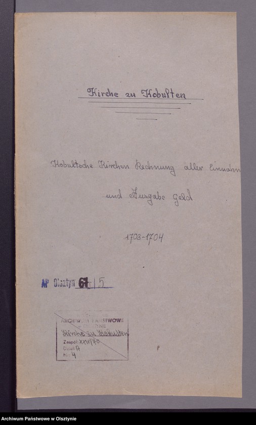 image.from.unit.number "Kobultensche Kirchen Rechnungaller Einnahme und Ausgabe Geld"