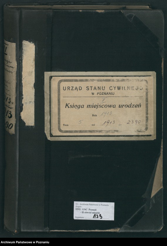 Obraz 2 z jednostki "Księga miejscowa urodzeń tom V [Rejestr główny urodzeń]"