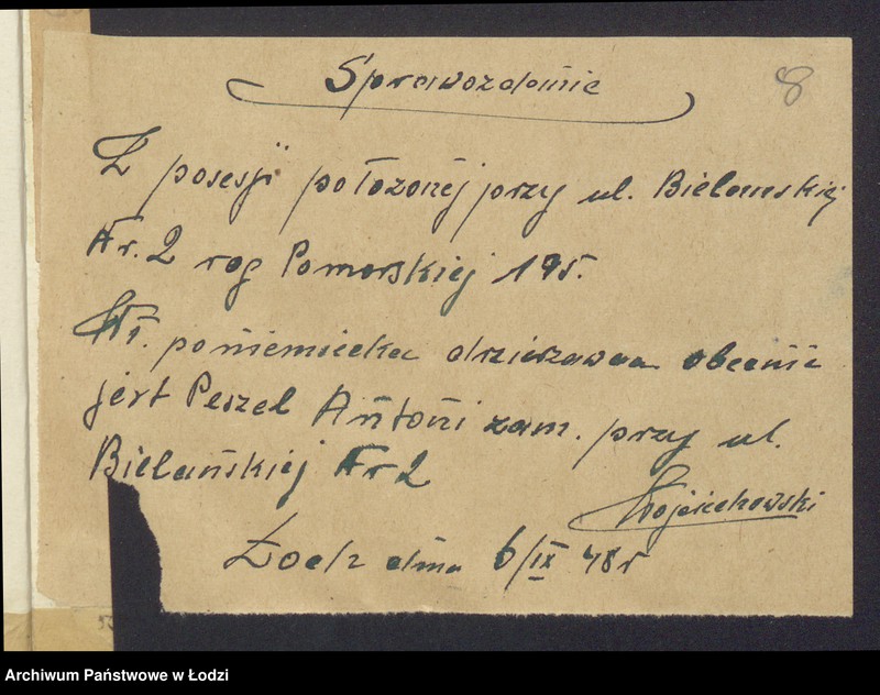 image.from.unit.number "Księga inwentarzowa nieruchomości m. Łodzi ul. Bielańska"