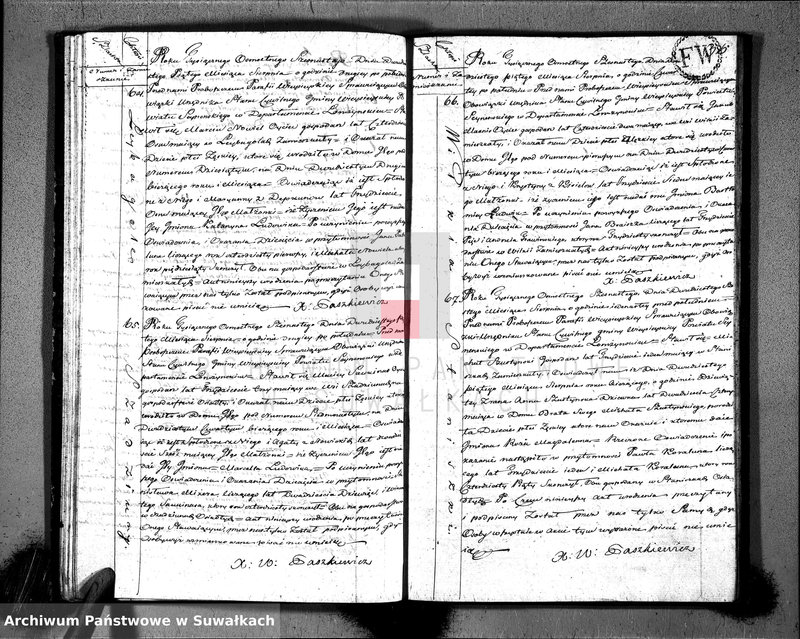 image.from.unit.number "Akta urodzonych gminy wieysieyskiey, powiatu seyneńskiego w departamencie łomżyńskim od 1-go stycznia 1816 roku"