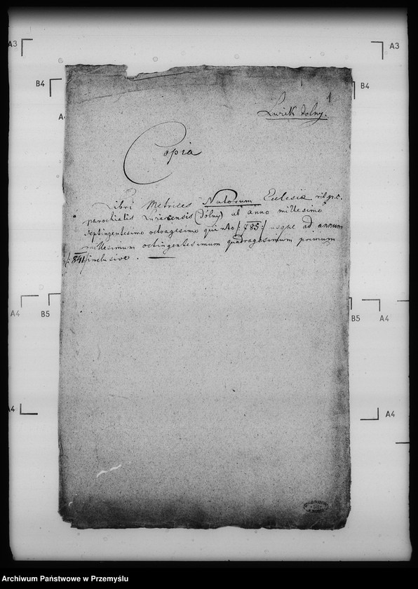 Obraz 5 z jednostki "[Kopie ksiąg metrykalnych parafii Łużek Dolny (dekanat Drohobycz)]"