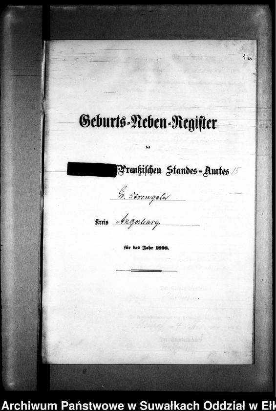 image.from.unit.number "Geburts-Neben-Register des Preussischen Standes-Amtes Gr. Strengeln Kreis Angerburg"