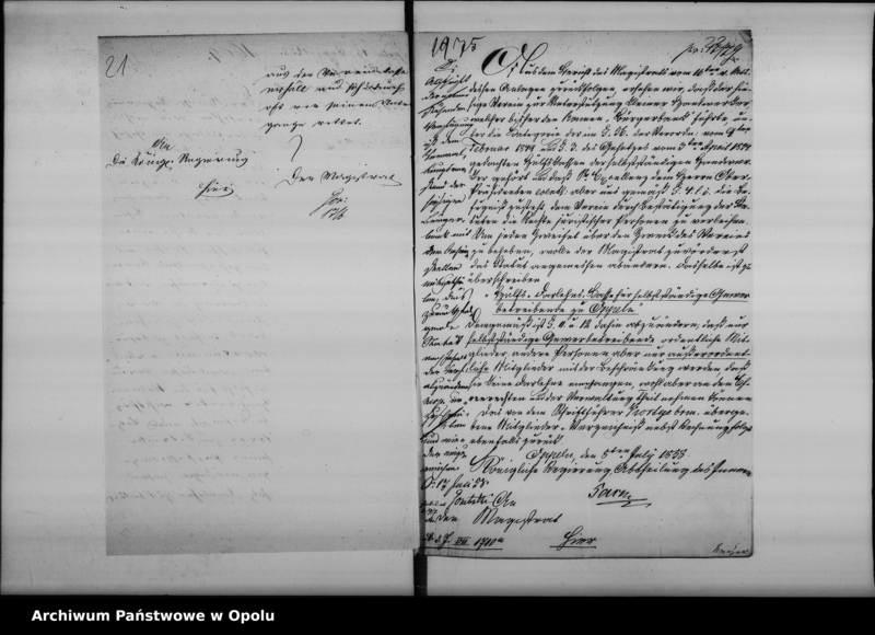 Obraz 20 z jednostki "Acta des Magistrats zu Oppeln betreffend die Hiesige Bürgerbank später benannt Hilfs - Darlehns - Kasse für selbständige Gewerbetreibende de Anno 1848 - 66"