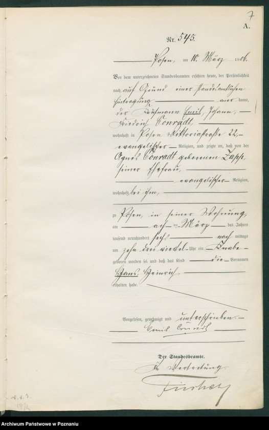 Obraz 9 z jednostki "Księga miejscowa urodzeń tom II"