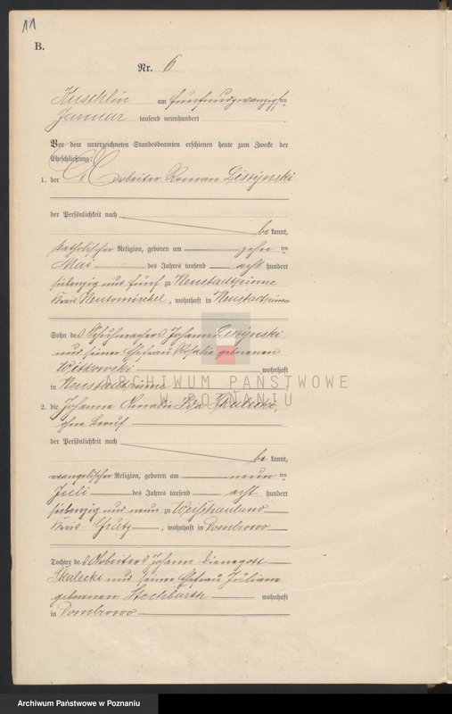 Obraz 14 z jednostki "Heiraths-Haupt-Register"