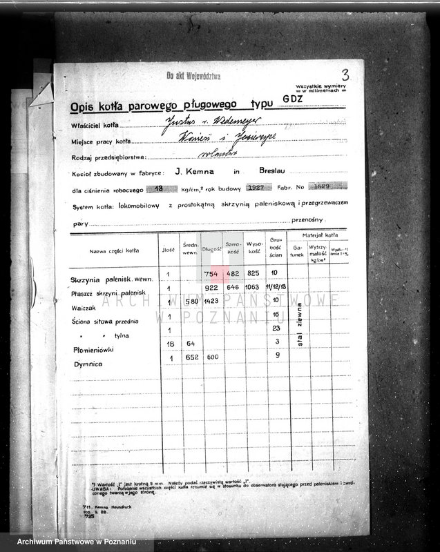 Obraz 7 z jednostki "Majętność Wonieść, pow śmigielski własność J. Wedemeyer nr woj. kotła 6264"