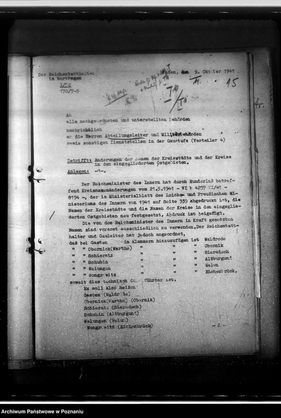 Obraz 19 z jednostki "Przepisy i korespondencja w sprawie dzienników urzędowych, ksiąg adresowanych itp.."