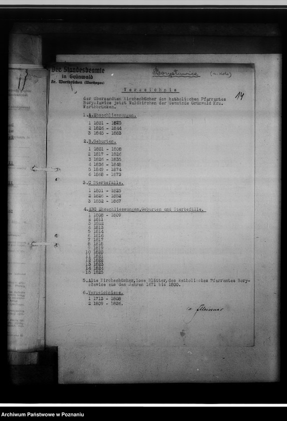 Obraz 19 z jednostki "Einziehungsprotokolle [ksiąg kościelnych] Kreis Warthbrücken [powiat kolski]"