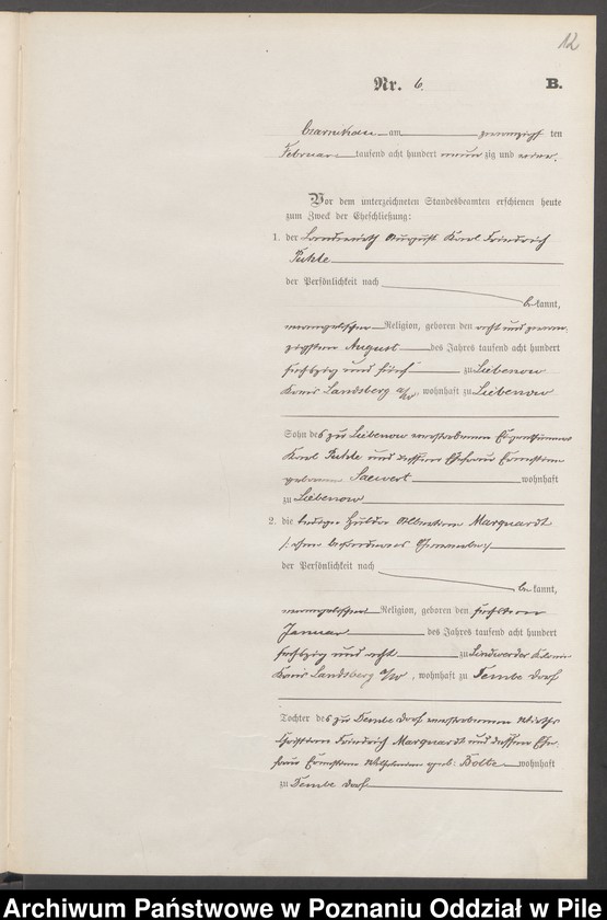 Obraz 15 z jednostki "Księga małżeństw"