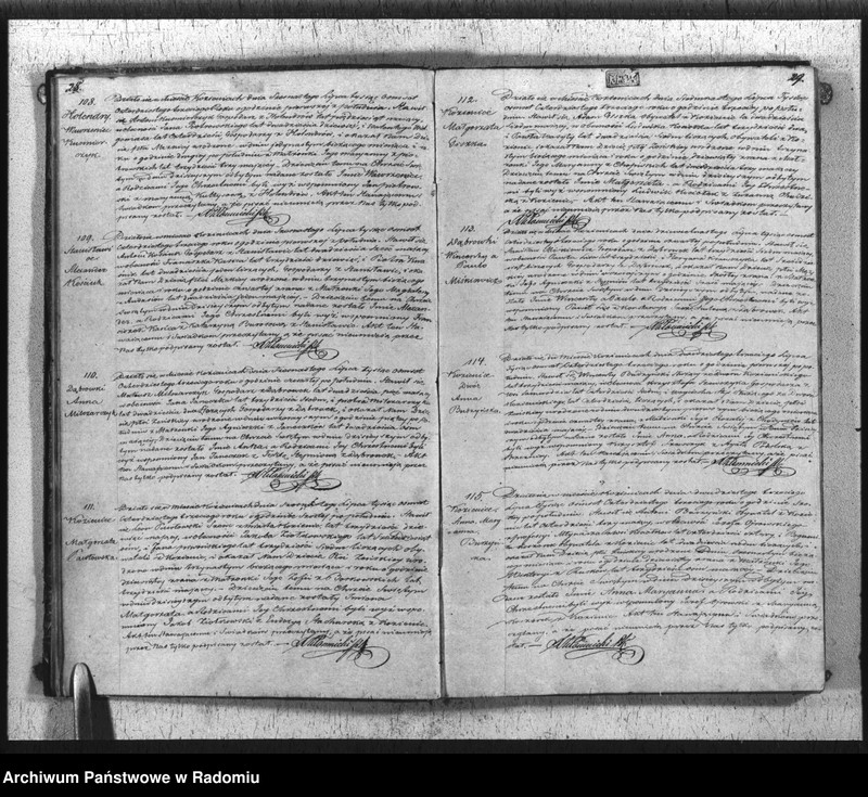 Obraz 17 z jednostki "Duplikat Aktów Cywilno - Religijnych Urodzenia, Zaślubienia i Zejścia Parafii Kozienice Rok 1843 służący"