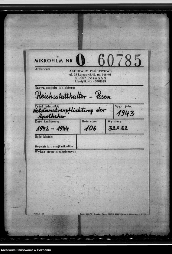 Obraz 2 z jednostki "Notdienstverpflichtung der Apotheker"