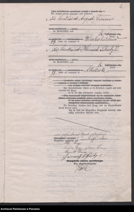 Obraz 8 z jednostki "Księga akt małżeństw [Rejestr główny małżeństw]"