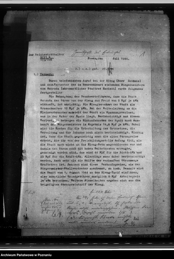 Obraz 5 z jednostki "Versorgung mit Gas. Friedensbau- Programm. Hafenanlagen. Wasserversorgung. Entwässerung. Mineralölbewirtschaftung. Gettofahrscheine"
