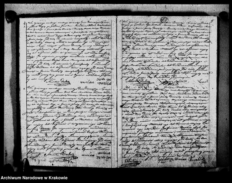 Obraz 4 z jednostki "Xięga I. Akt Stanu Cywilnego obeymująca Akta Urodzenia Przyznania Przysposobienia i Zeyścia Osob Wyznanania Moyzesowego w Gminie VI. X. i XI. M. W. Krakowa zamieszkałych na Rok 1818"
