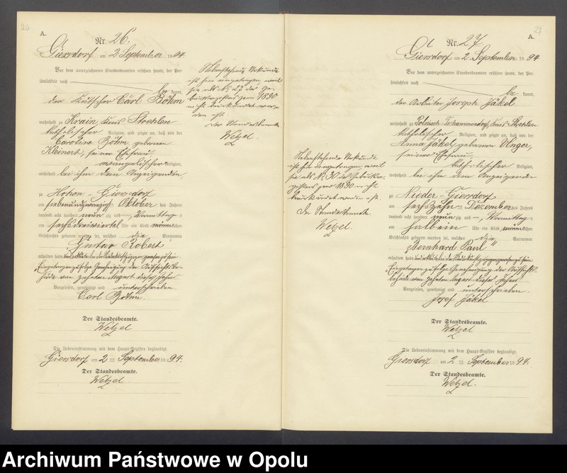 image.from.unit.number "Geburts-Neben-Register Standesamts Hohen-Giersdorf pro 1894"