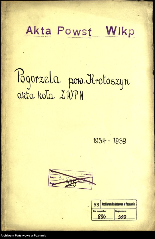 Obraz 3 z jednostki "Pogorzela, powiat Krotoszyn - akta koła."