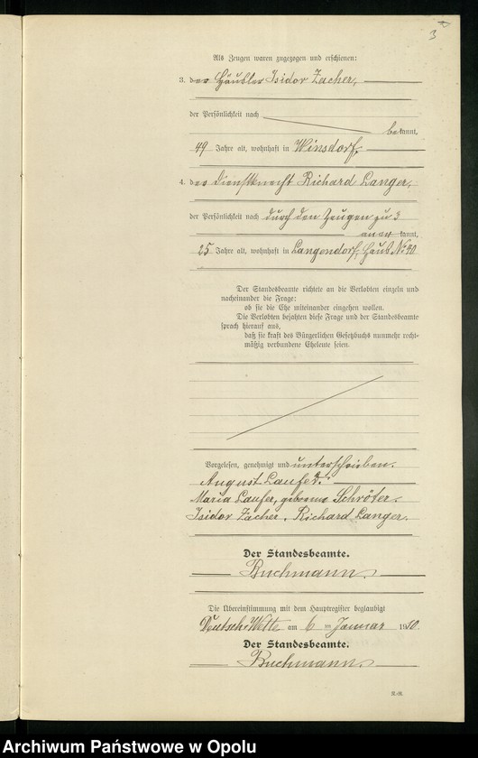 Obraz 7 z jednostki "Heirats-Register (Neben-Register) Standesamt Deutsch-Wette 1910"