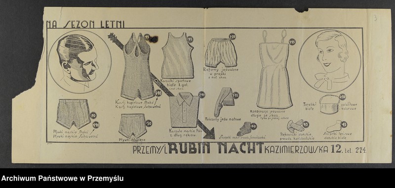 image.from.collection.number "Reklamy przemyskich przedsiębiorstw i sklepów w dwudziestoleciu międzywojennym"