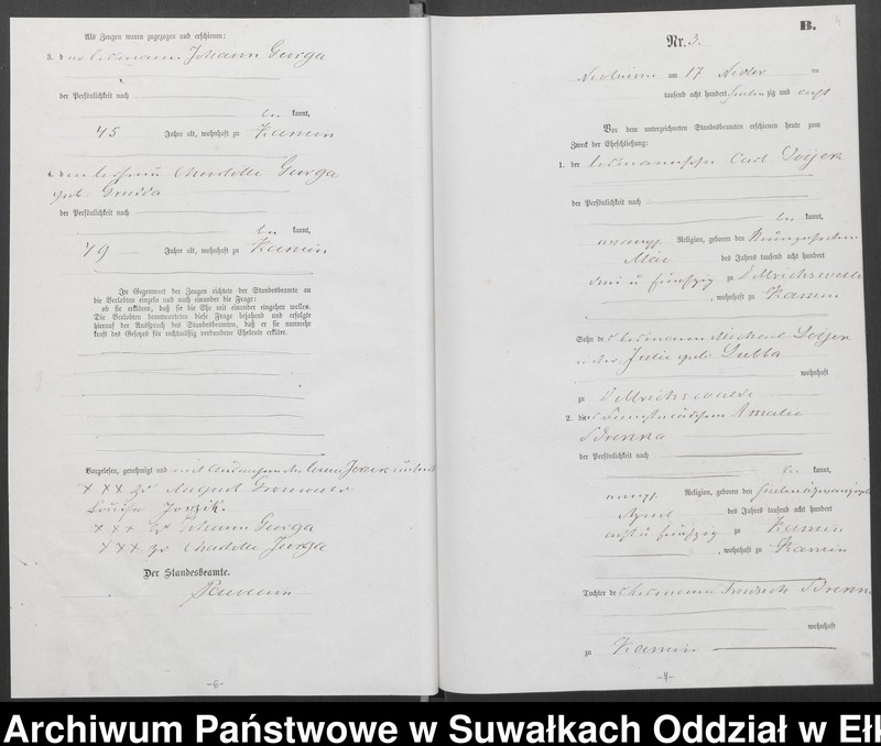 image.from.unit.number "Heiraths-Haupt-Register des Königlich Preussischen Standes-Amtes Forstrevier Nicolaiken Kreis Sensburg für das Jahr 1878 [do 1881]"