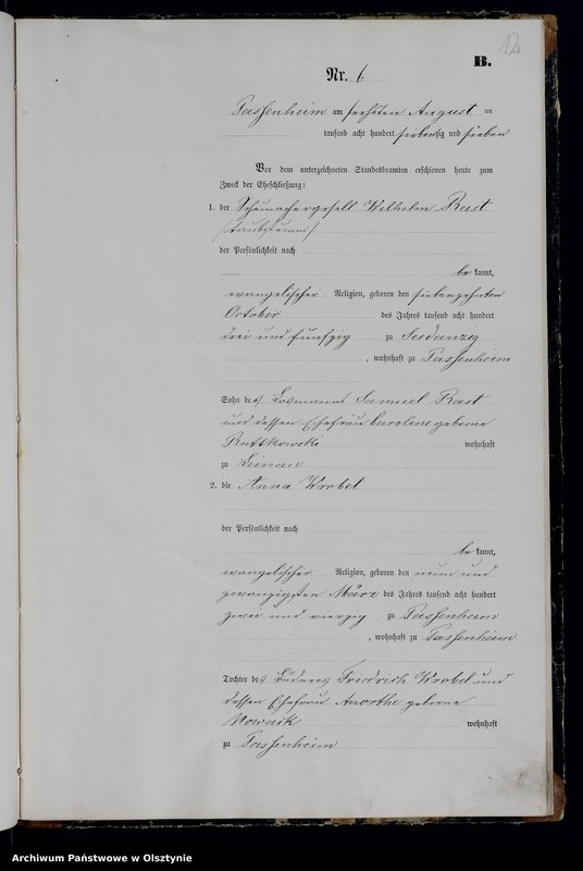 image.from.unit.number "Heiraths-Haupt-Register Nr 1 - 14"