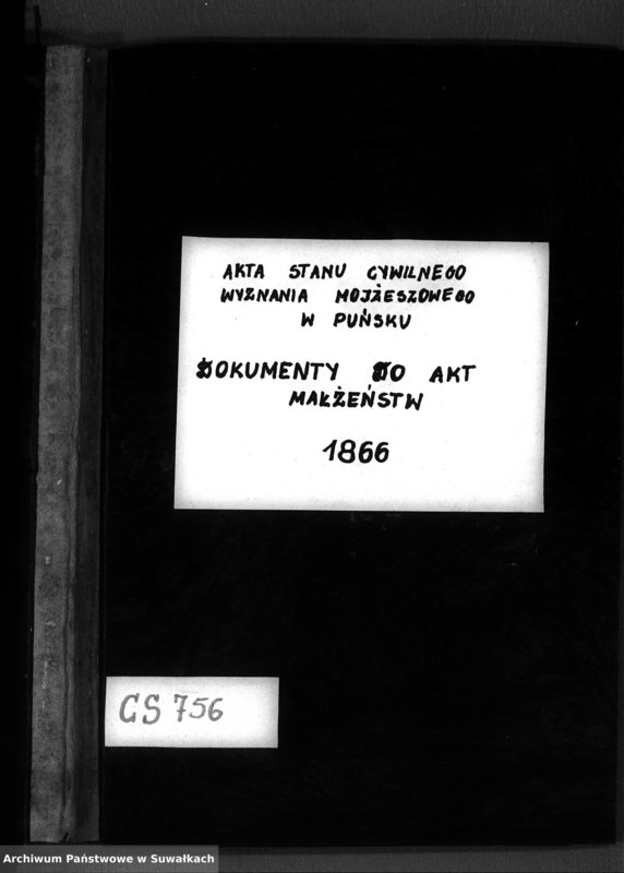 image.from.unit.number "Dowody Akt Ślubnych Okręgu Bożniczego Puńsk z r. 1866"