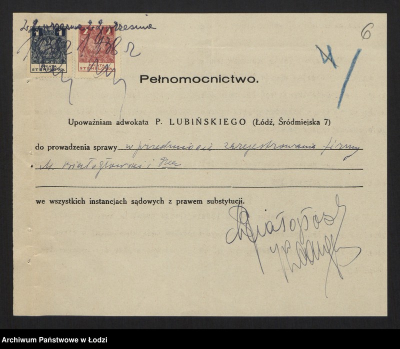 Obraz 8 z jednostki "Majer Abram Białogłowski, Jakub Lejb Caugen- wyrób i sprzedaż manufaktury"