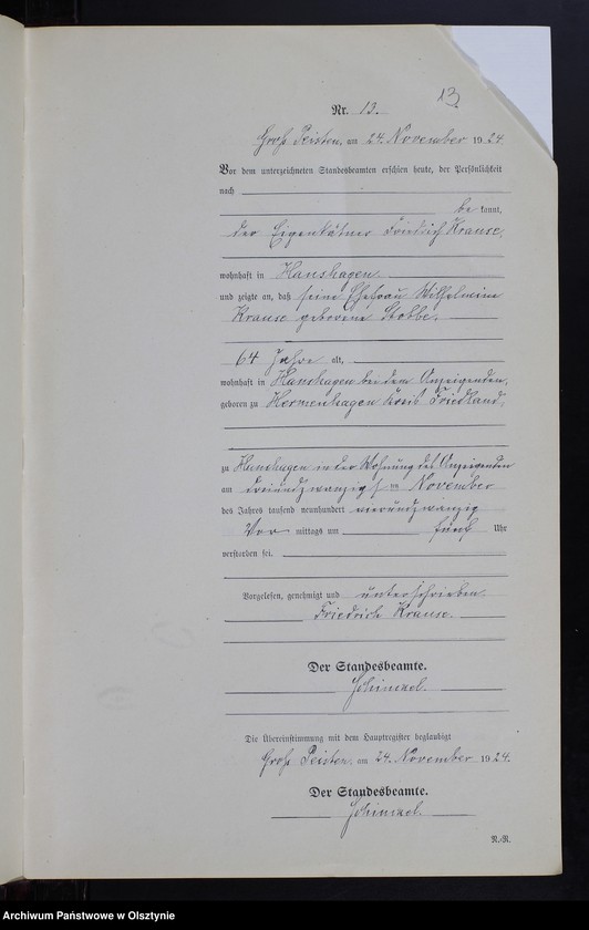 image.from.unit.number "Sterbe-Neben-Register Nr 1 - 14 [ Księga zgonów - wtóropis ]"