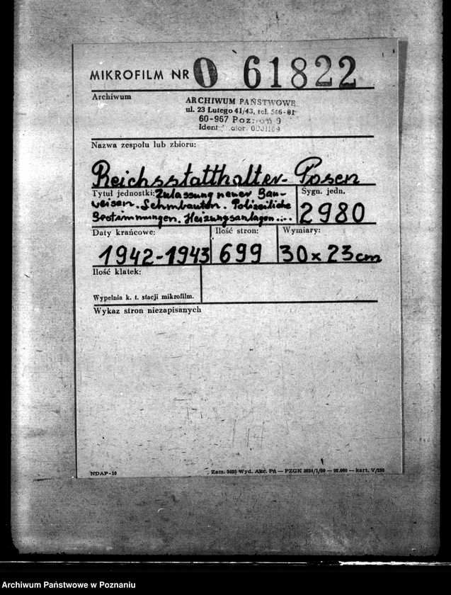 Obraz 2 z jednostki "Zulassung neuer Bauweisen. Lahmbauten. Polizeiliche Bestimmungen. Heizungsanlagen. Bombenschaden."