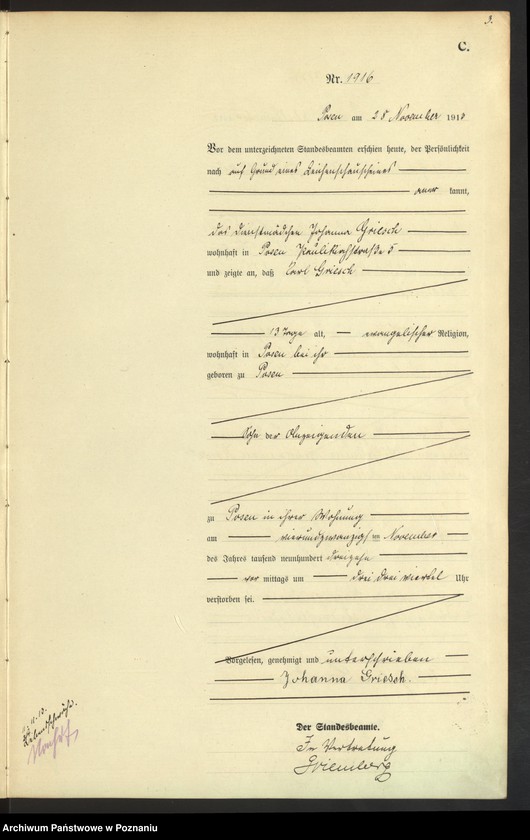 Obraz 5 z jednostki "Księga miejscowa zgonów tom V [Rejestr główny zgonów]"