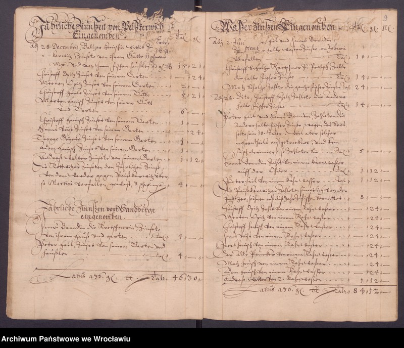 image.from.unit.number "Jahrerechnungen der güter Protsch, Peiskerwitz und Domslau"