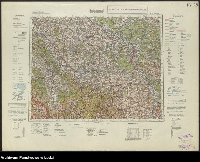 Obraz 3 z jednostki "Übersichtskarte von Mitteleuropa P 51 Oppeln"