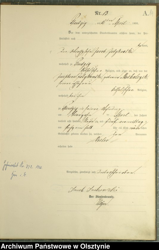 image.from.unit.number "Geburts-Haupt-Register Nr 1 - 43"