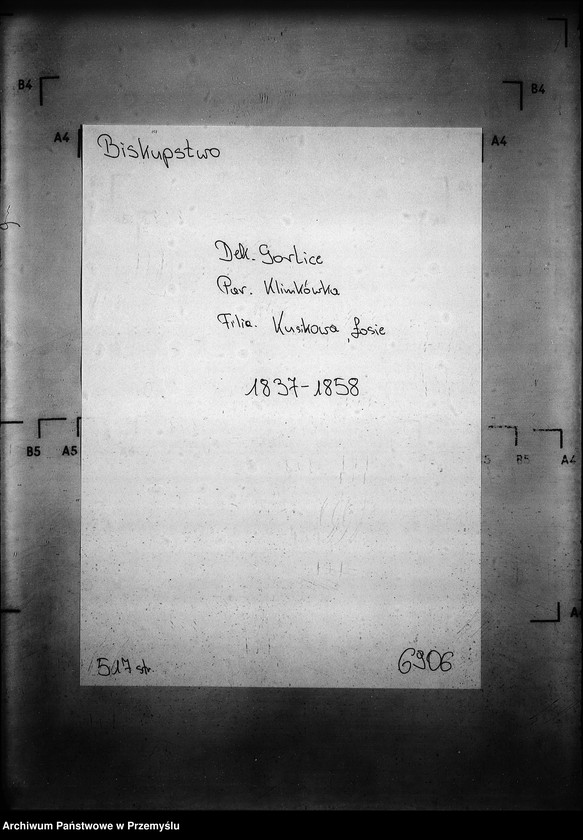 image.from.unit.number "[Kopie ksiąg metrykalnych parafii Klimkówka z filiami Kuńkowa, Łosie (dekanat Gorlice)]"