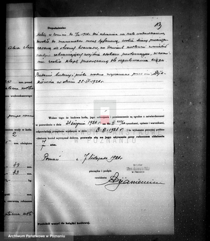 Obraz 19 z jednostki "Browar w Rogoźnie pow. obornicki, własność. J. Hajdecki nr woj. kotła 1093"