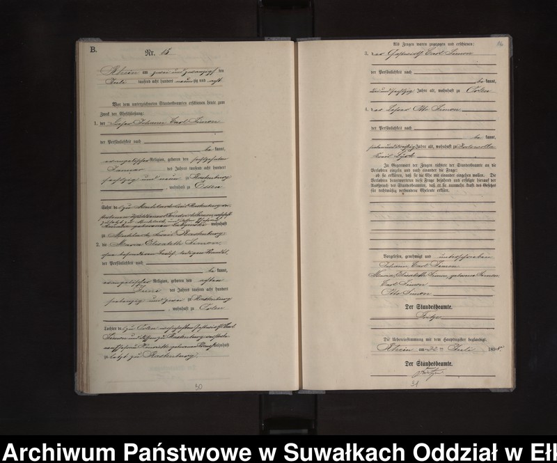 image.from.unit.number "Heiraths-Neben-Register des Königlichen Preussischen Standes-Amtes Orlen Kreis Loetzen"