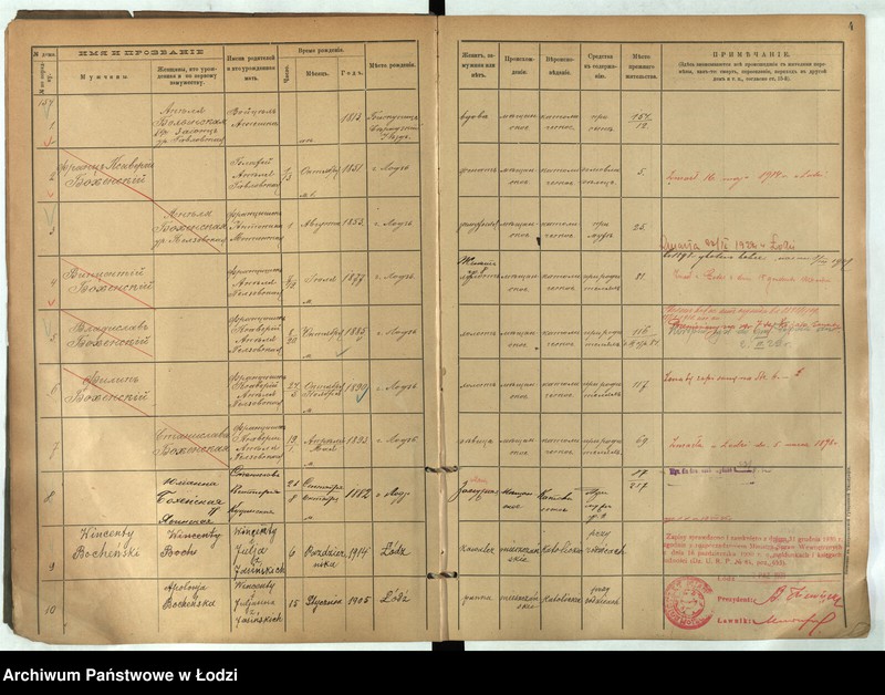 Obraz 5 z jednostki "[Księga ludności stałej m. Łodzi guberni piotrkowskiej nr domu 154-160]"