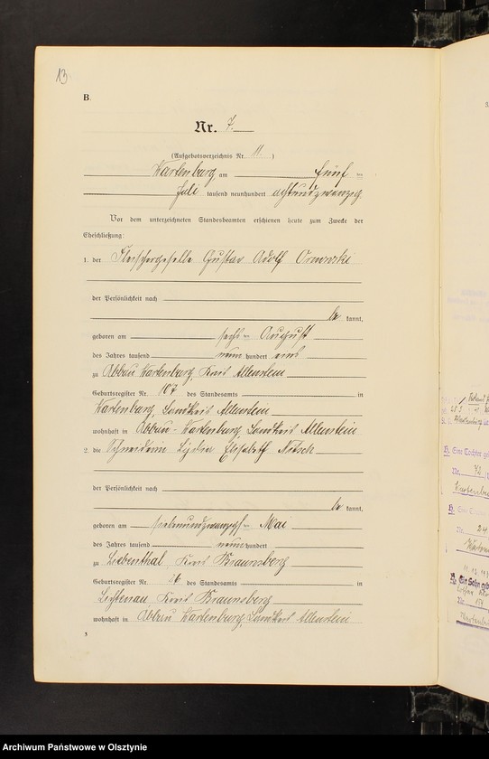 image.from.unit.number "Heirats-Haupt-Register Nr 1 - 25"