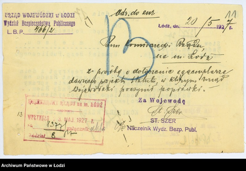 Obraz 15 z jednostki "Żydowska Centrala Rzemieślnicza Województwa łódzkiego w Łodzi"