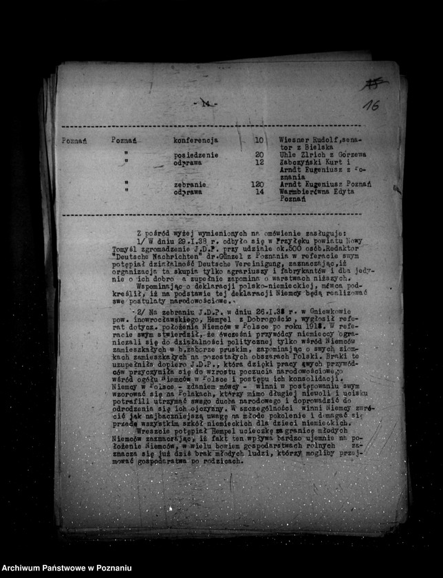 Obraz 20 z jednostki "Sprawozdania z życia mniejszości narodowych za czas od 1 stycznia do 30 kwietnia 1938 r."