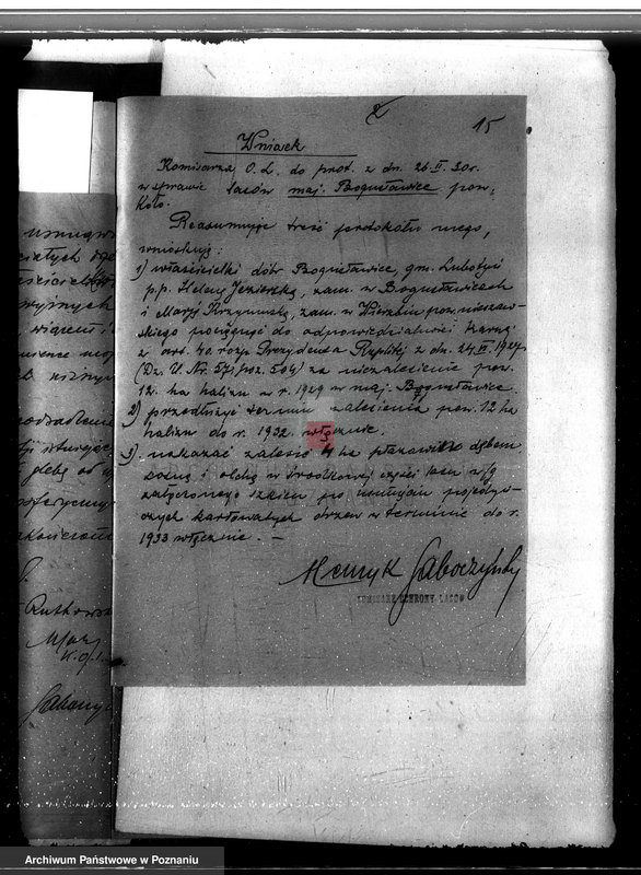 Obraz 19 z jednostki "Sprawa wyłączenia obszarów leśnych z majątku Bogusławice powiatu kolskiego"