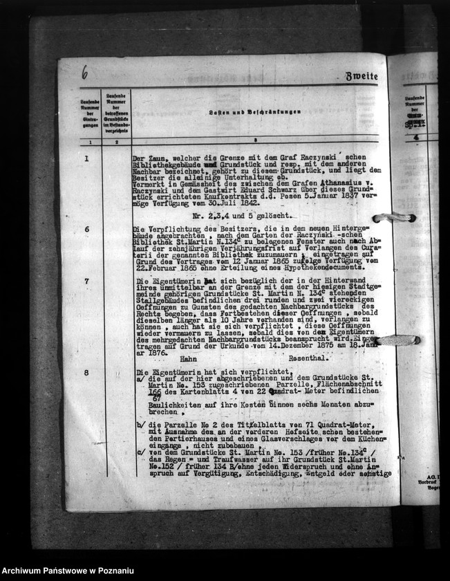 Obraz 10 z jednostki "Grundstück Wilhelmstr. 23 in Posen zum Ausbau der Raczyński Bibliothek"