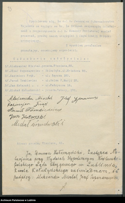 image.from.unit.number "Legalizacja stowarzyszeń i związków"