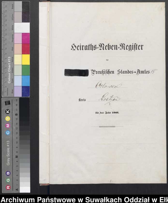 image.from.unit.number "Heiraths-Neben-Register des Preussischen Standes-Amtes Orlowen Kreis Loetzen"