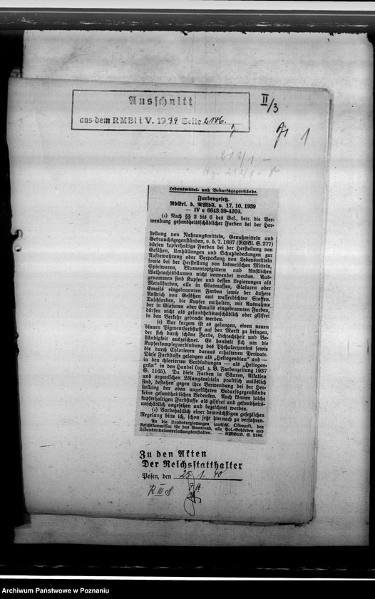 Obraz 5 z jednostki "Lebensmittelgestzgebung. Gewerbeaufsicht. Seuchengefahr bei Verarbeitung russischer Lumpen."