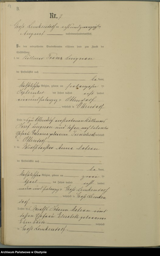 image.from.unit.number "Heiraths-Haupt-Register Nr 1 - 14; 1-17"