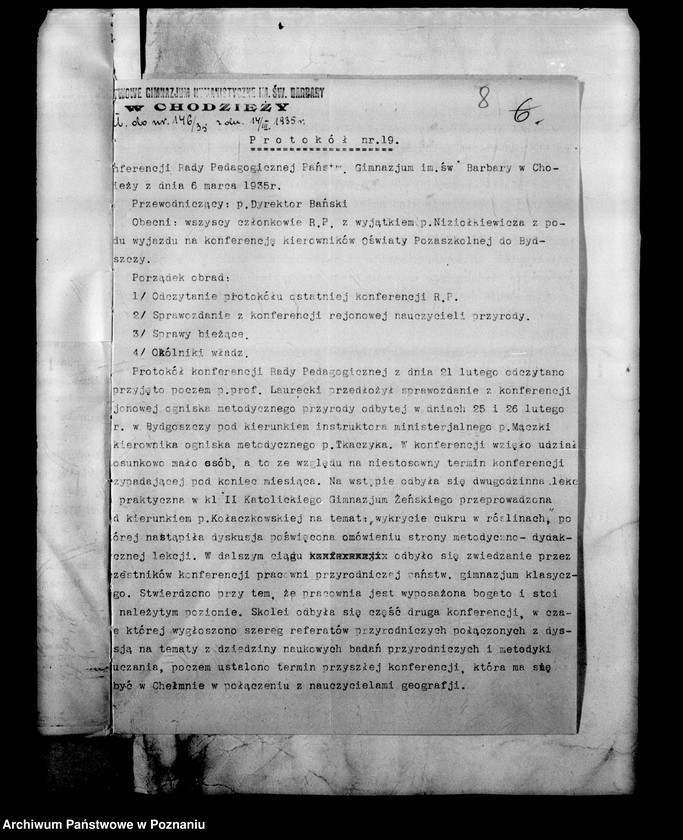 Obraz 12 z jednostki "Państwowe Gimnazjum imienia świętej Barbary - Chodzież"