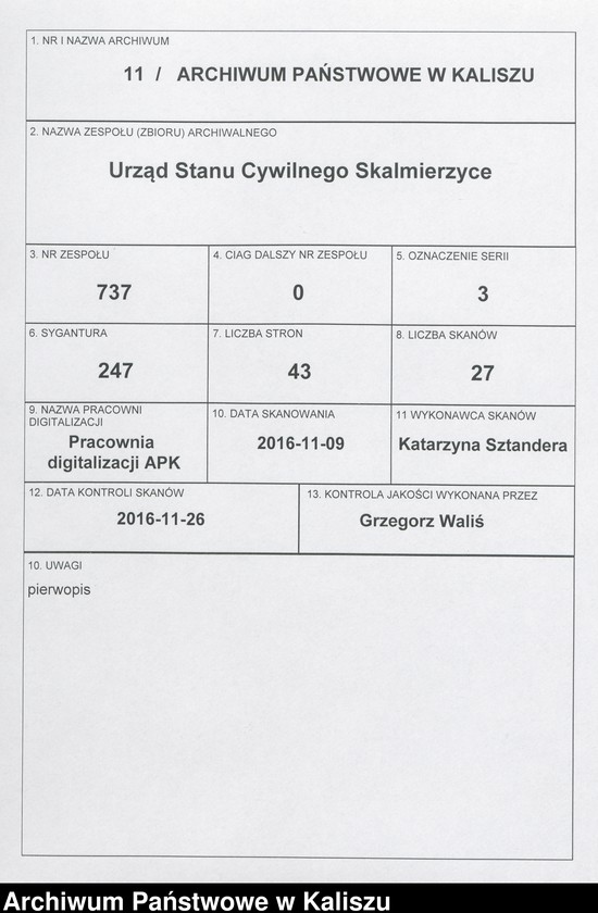 Obraz 1 z jednostki "[Księga małżeństw]"